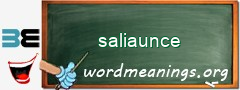WordMeaning blackboard for saliaunce